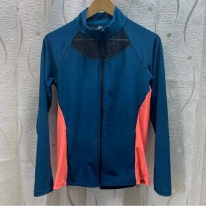 RBX Women's Blue and Pink Crew Neck Sweater